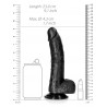 Real Rock Ultra Skin Gode Curved RealCock 17 x 4.3cm Noir
